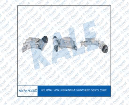 KALE 353420 Yag Sogutucusu Opel Astra H 04->/Astra J 09->/Mokka 13->/Insignia A 08->/Zafira B 05->/Zafira Tourer C 1.6i-1.8i 16v 11->